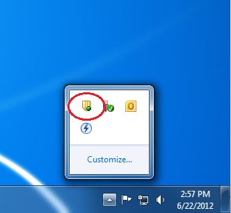 Taskbar - Symantec